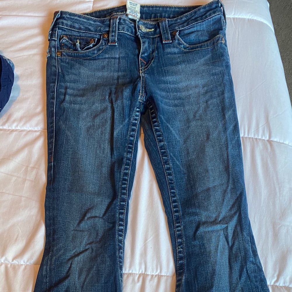 bootcut low-rise jeans